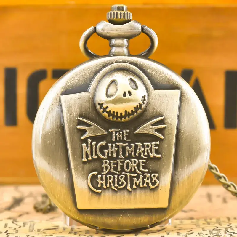Jack Skull Steampunk Pocket Watch with Chain — feature 6