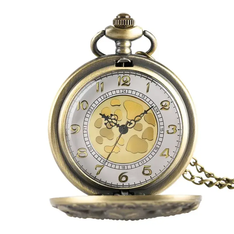 Antique Octopus Steampunk Pocket Watch Necklace Black — feature 2