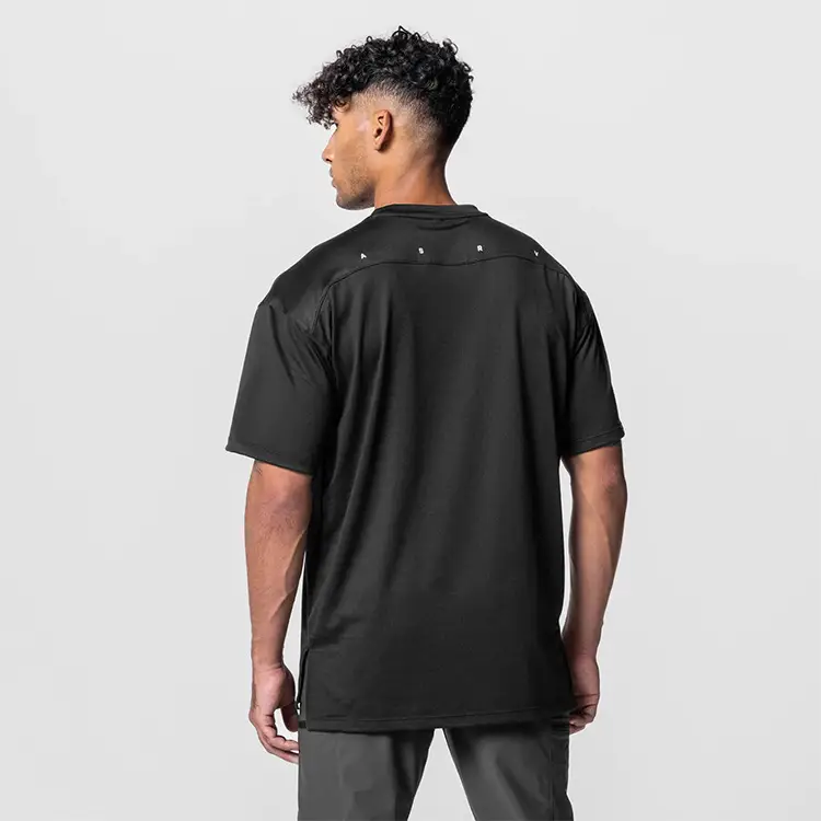 Men Loose Fit Grey T-Shirt Short Sleeve — feature 12