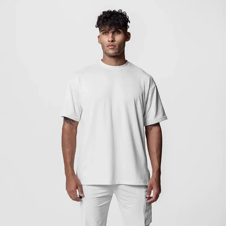 Men Loose Fit Grey T-Shirt Short Sleeve — feature 13