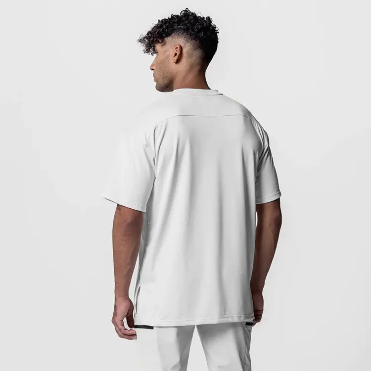 Men Loose Fit Grey T-Shirt Short Sleeve — feature 14