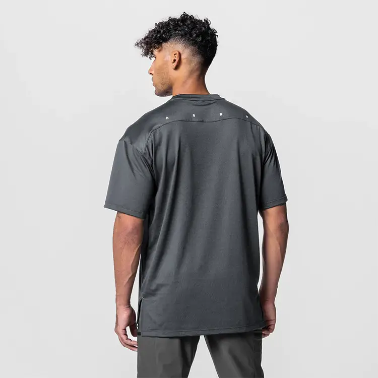 Men Loose Fit Grey T-Shirt Short Sleeve — feature 17