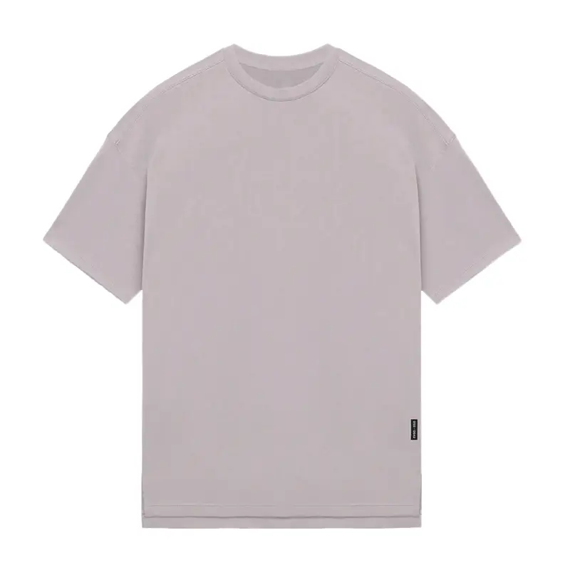 Men Loose Fit Grey T-Shirt Short Sleeve - Image 2