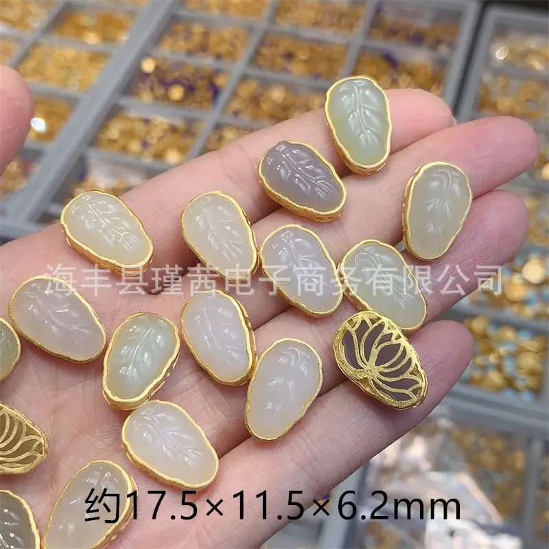 S925 Silver Jade Pendant Set Gold Inlaid Wholesale - Image 5