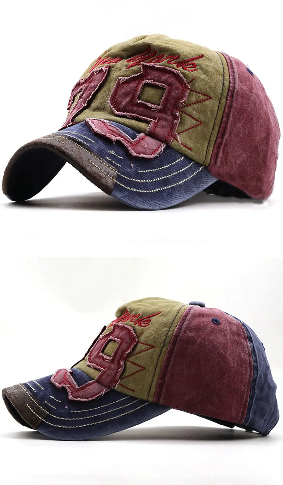 79 Patch Distressed Baseball Cap with Adjustable Sunvisor — feature 9