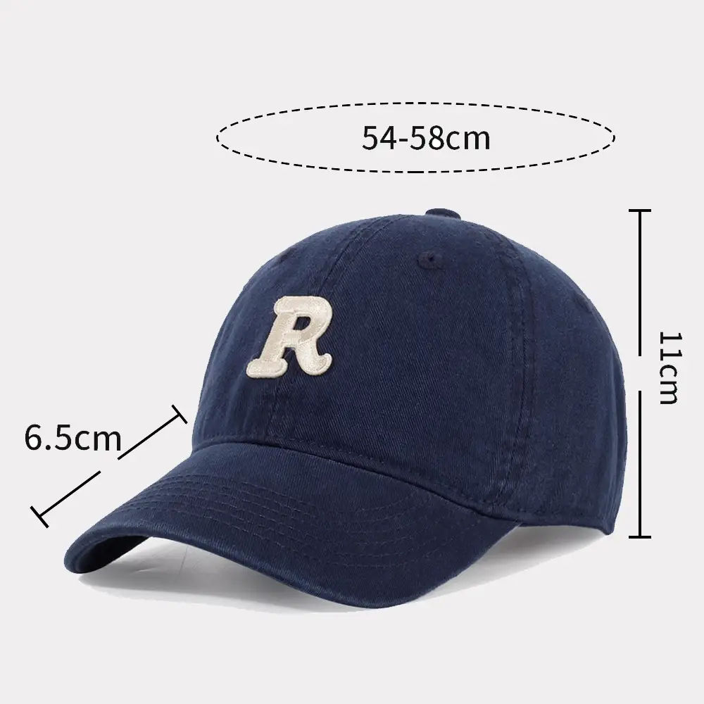 Blue Letter R Baseball Cap for Men Women - Image 7