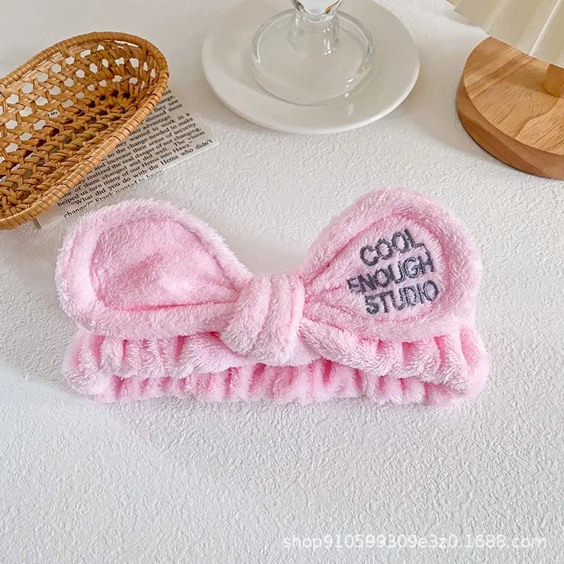 New Letter Embroidered Bow Headbands for Women