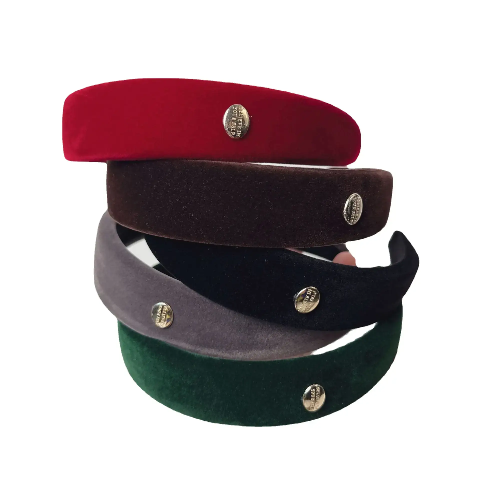 Advanced Sense Black Classic Metal Round Velvet Headband French Retro Elegant Exterior Hair Pressage Hair Clamp Headband - Image 10