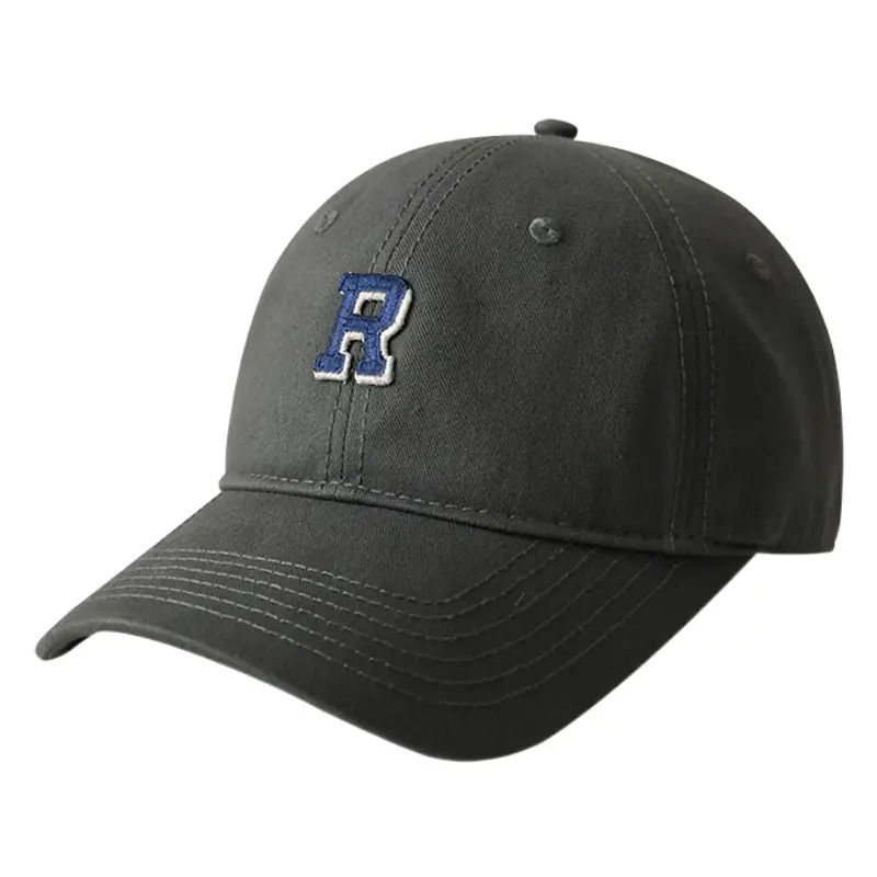 Stubble R Baseball Cap Black R Logo Men Women