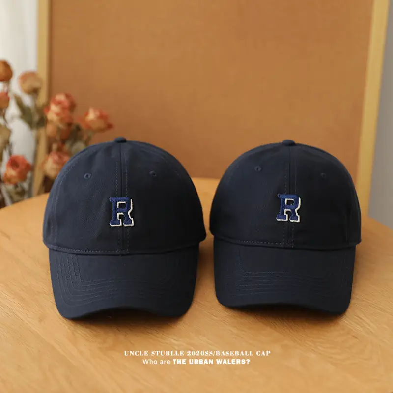 Stubble R Baseball Cap Black R Logo Men Women — feature 15