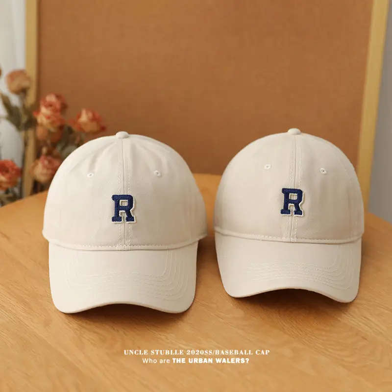 Stubble R Baseball Cap Black R Logo Men Women — feature 3