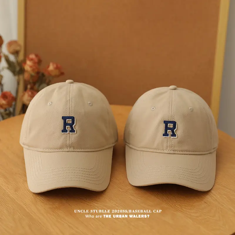 Stubble R Baseball Cap Black R Logo Men Women — feature 4