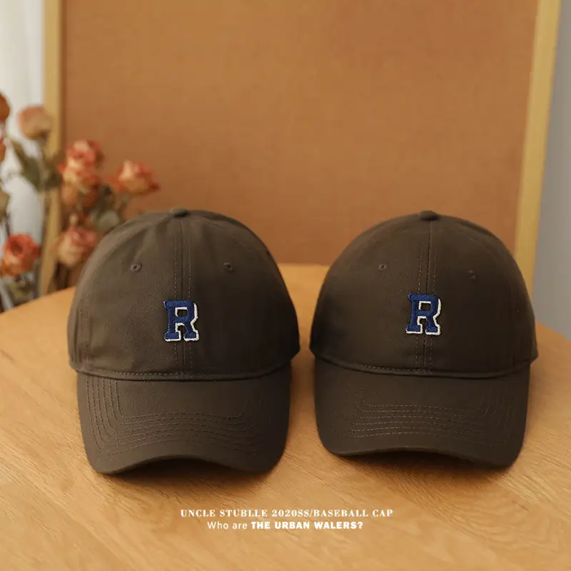 Stubble R Baseball Cap Black R Logo Men Women — feature 6