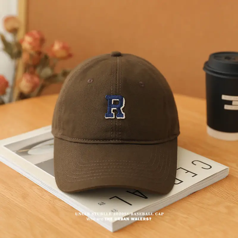 Stubble R Baseball Cap Black R Logo Men Women — feature 7