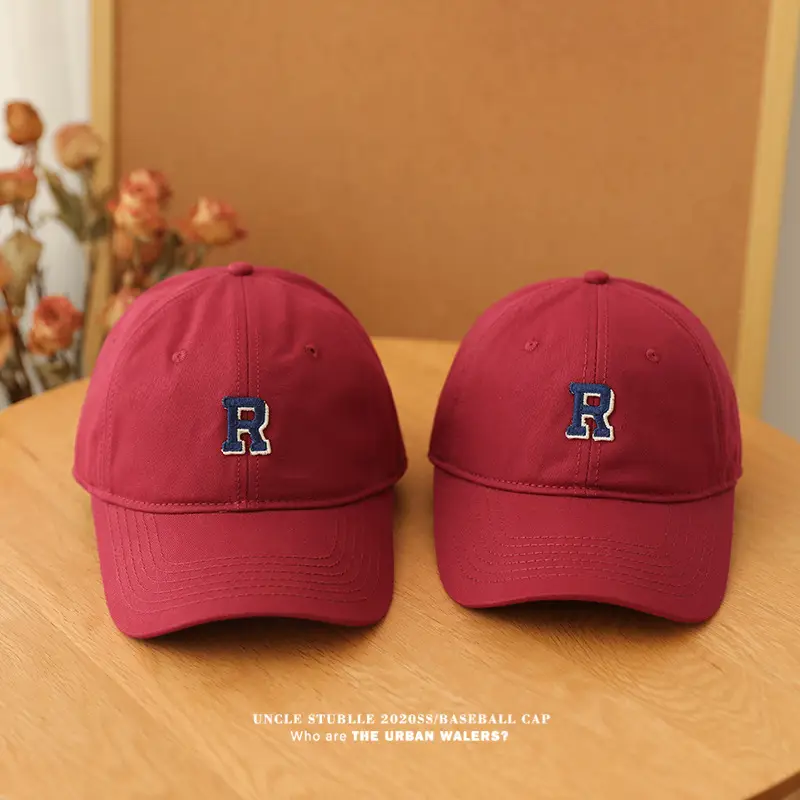 Stubble R Baseball Cap Black R Logo Men Women — feature 9