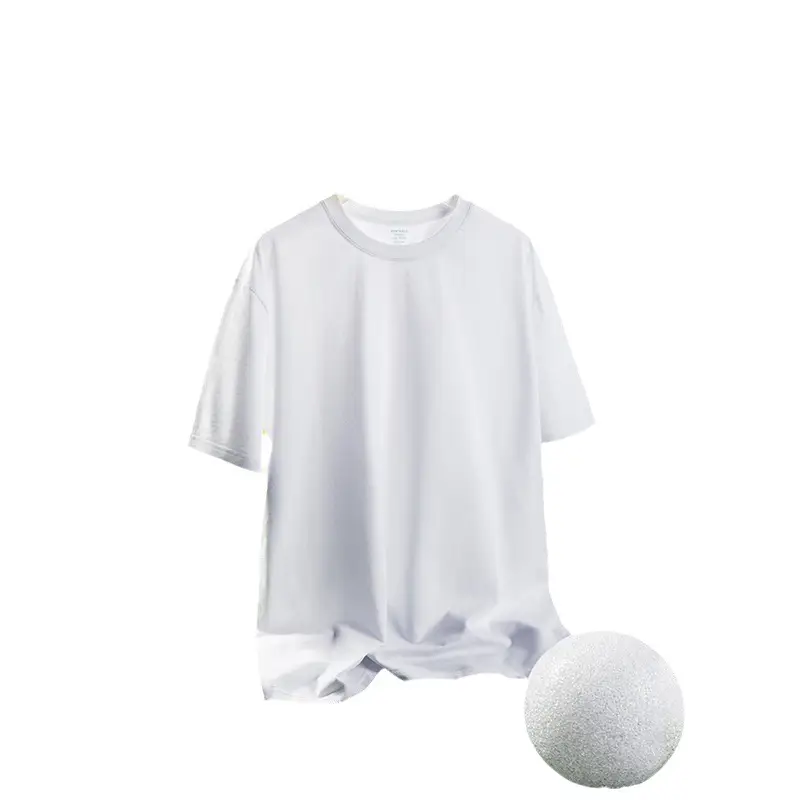Men Cotton T-Shirt Light Blue Summer 220G
