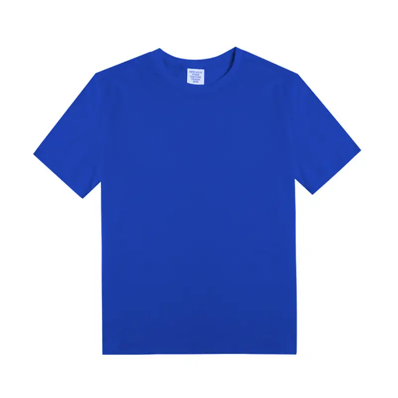 Men Cotton T-Shirt Light Blue Summer 220G
