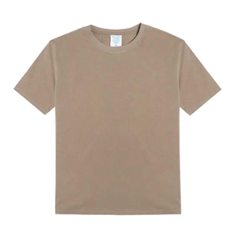 Men Cotton T-Shirt Light Blue Summer 220G