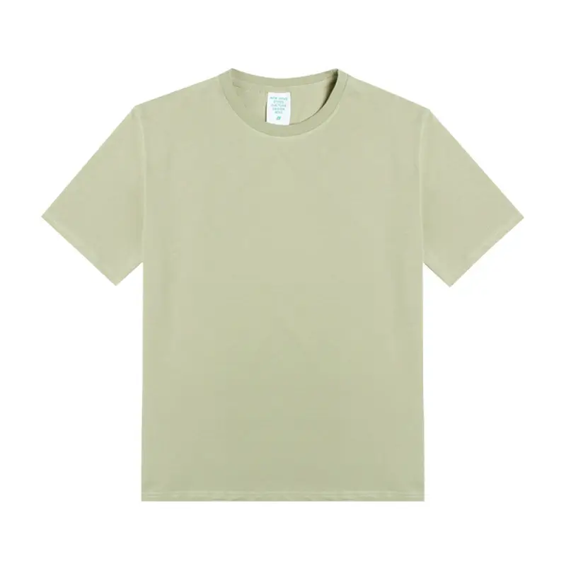 Men Cotton T-Shirt Light Blue Summer 220G