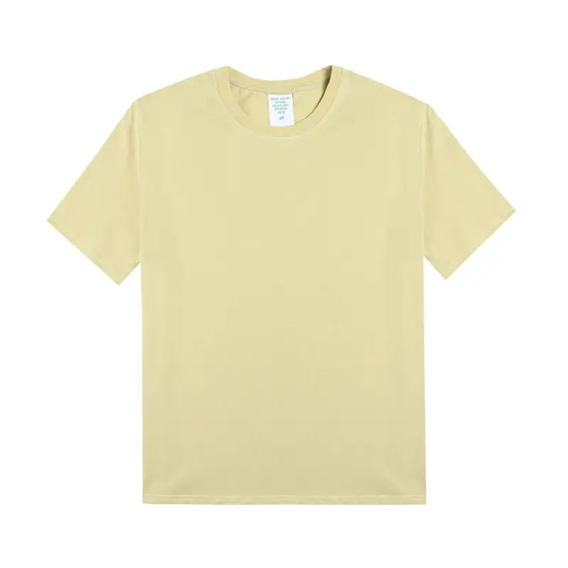 Men Cotton T-Shirt Light Blue Summer 220G