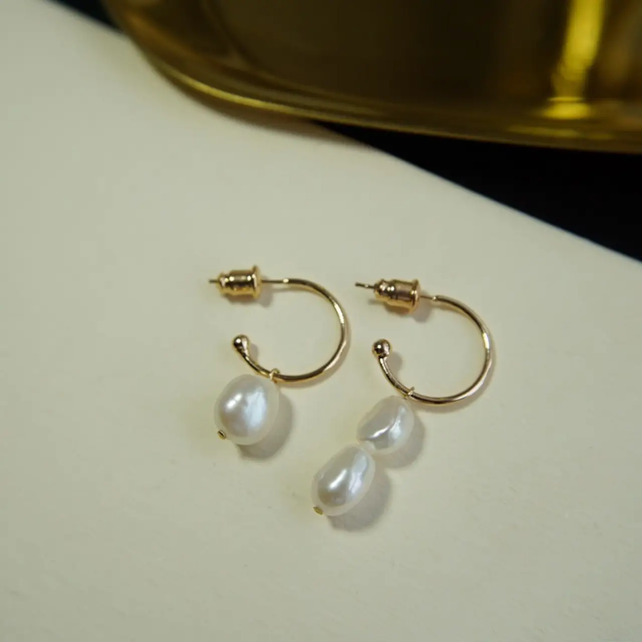 925 Silver Pearl Earrings Large Hook Design - Image 8