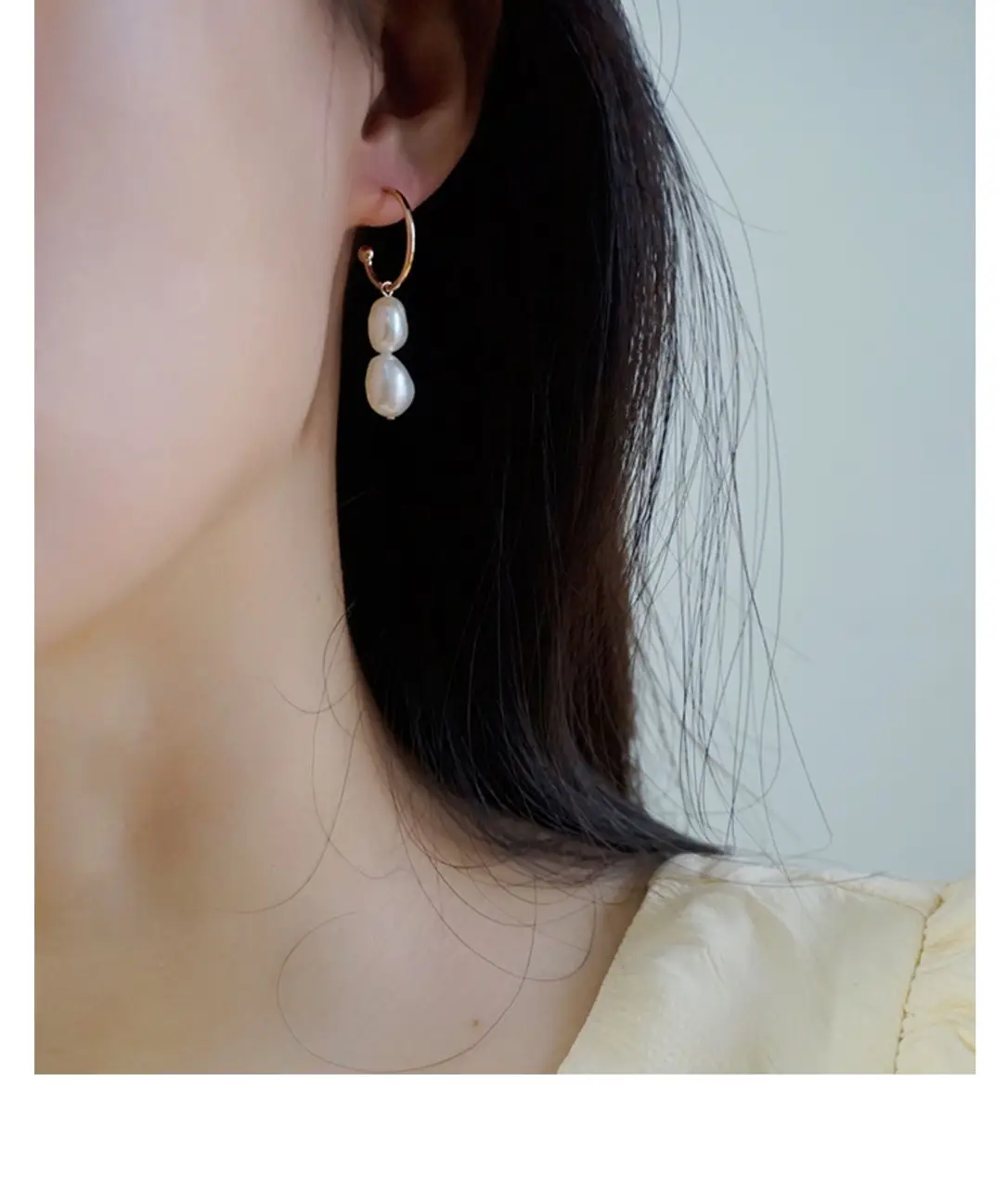 925 Silver Pearl Earrings Large Hook Design — feature 10