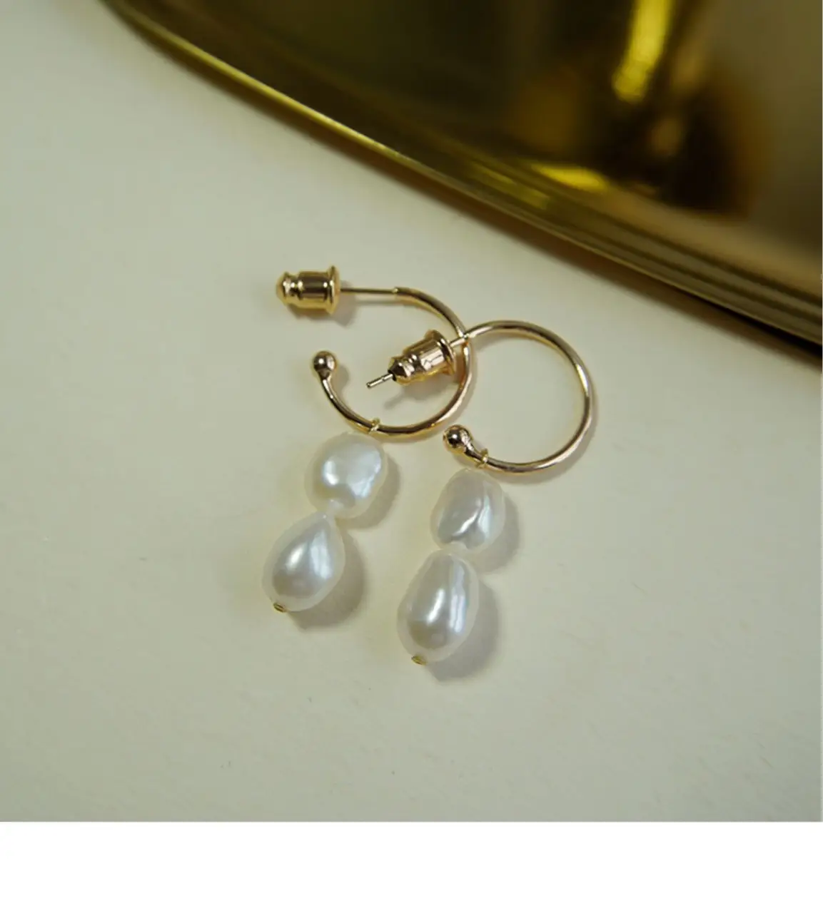 925 Silver Pearl Earrings Large Hook Design — feature 6