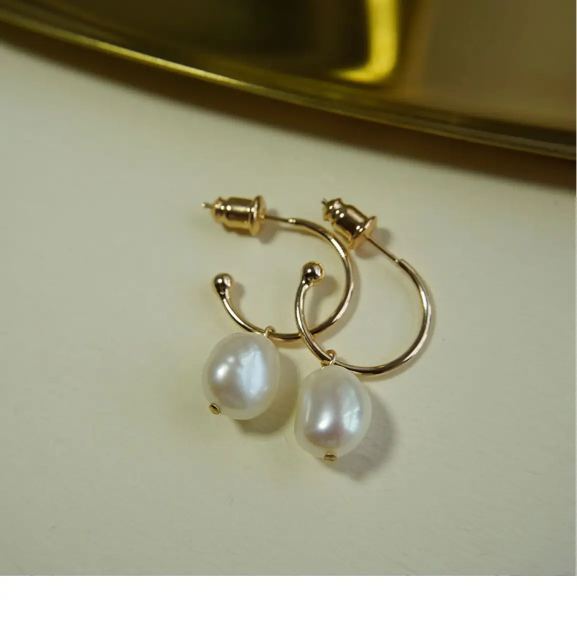 925 Silver Pearl Earrings Large Hook Design — feature 8