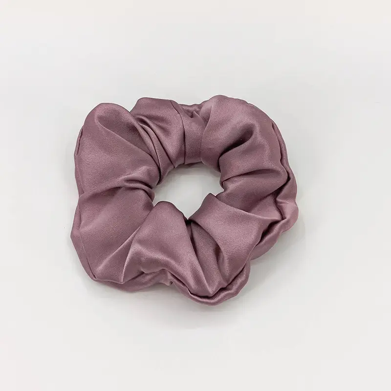 Silk Hair Scrunchie Large Pink 6cm