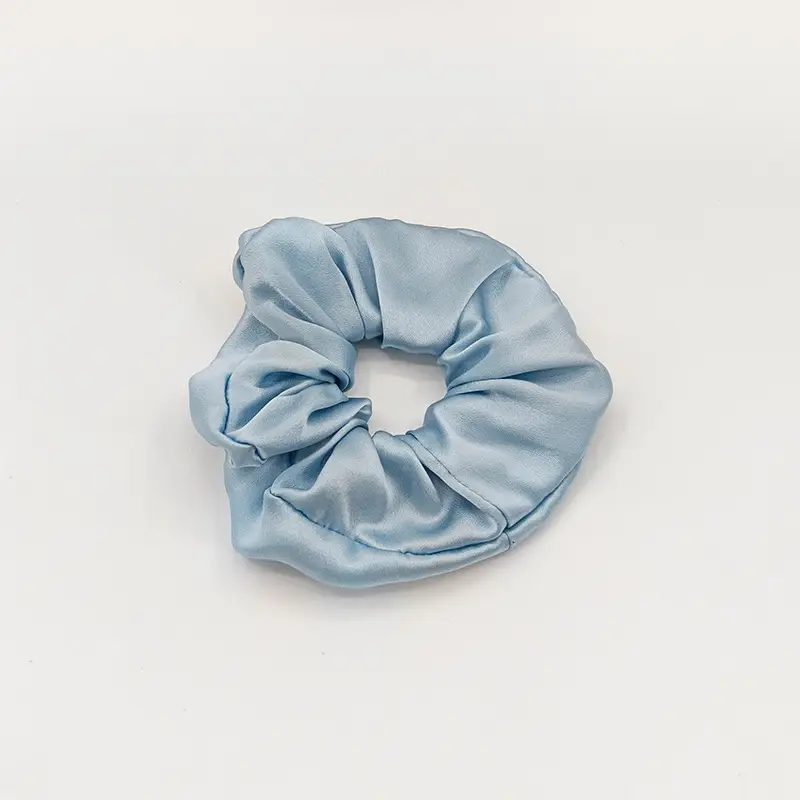 Silk Hair Scrunchie Large Pink 6cm