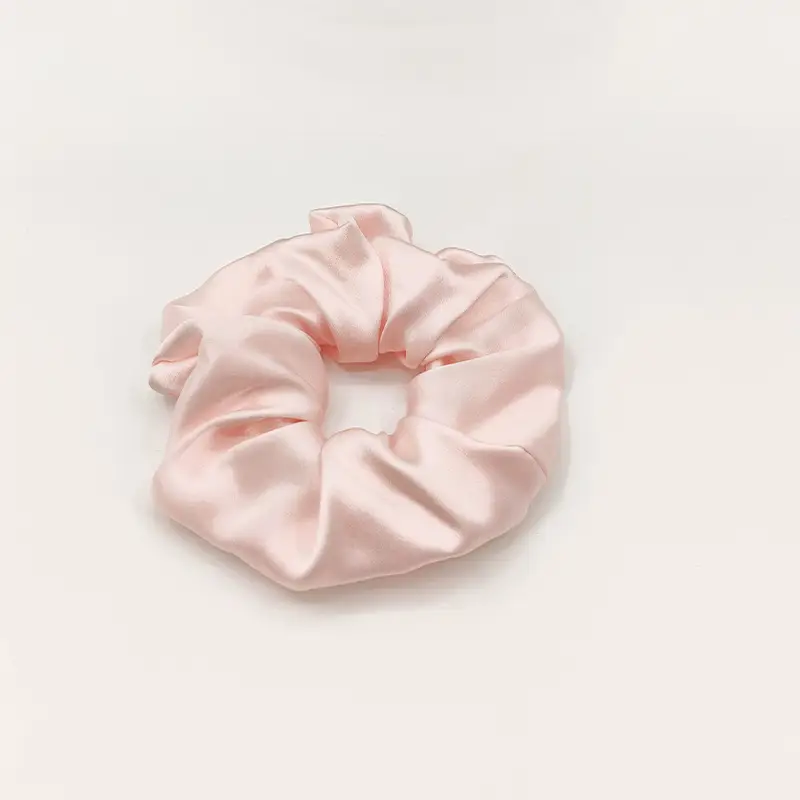 Silk Hair Scrunchie Large Pink 6cm