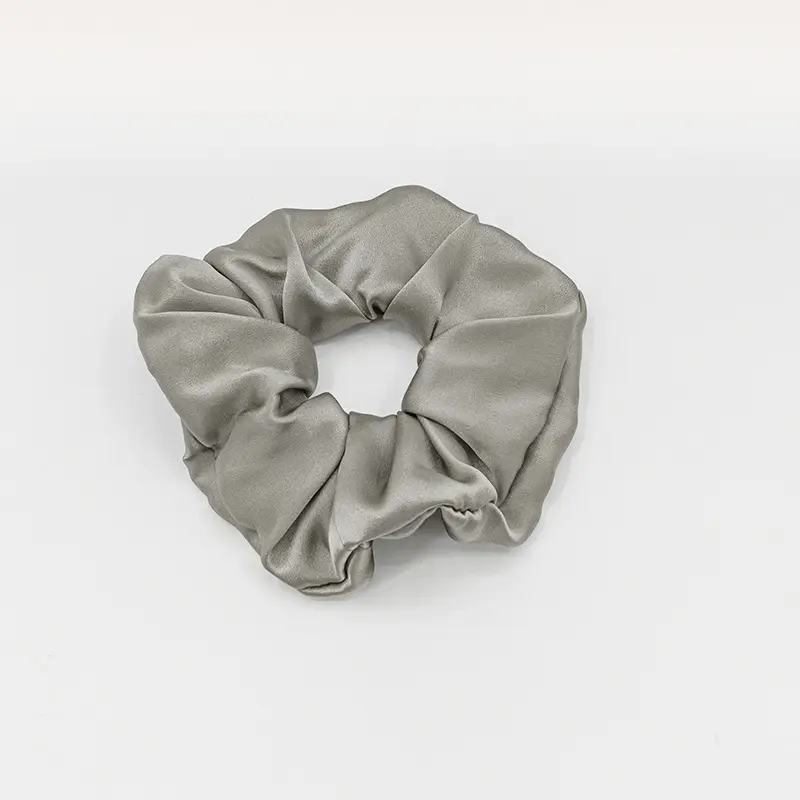 Silk Hair Scrunchie Large Pink 6cm