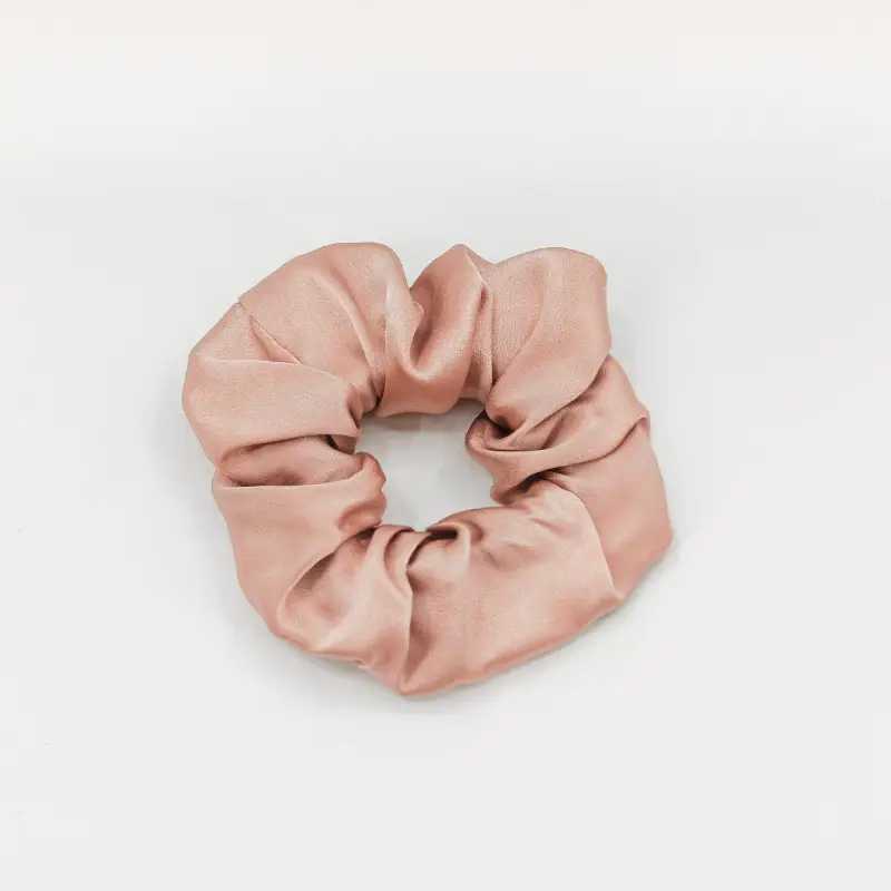 Silk Hair Scrunchie Large Pink 6cm