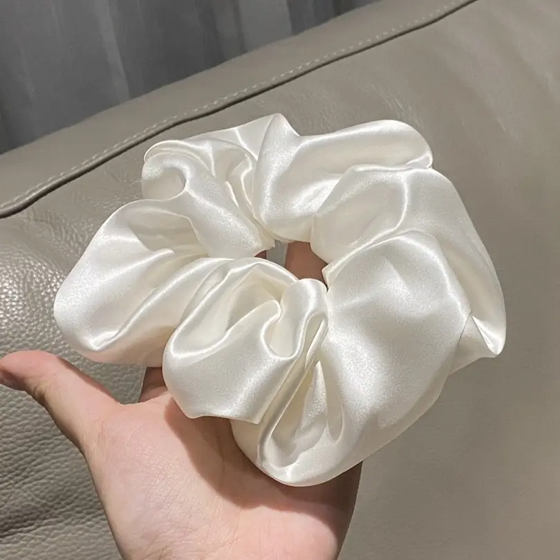 Glossy Silk Hair Scrunchie Large Elegant High End