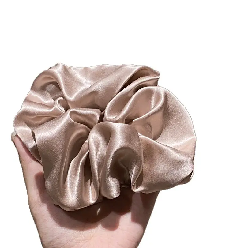 Glossy Silk Hair Scrunchie Large Elegant High End