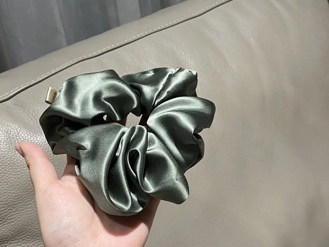 Glossy Silk Hair Scrunchie Large Elegant High End