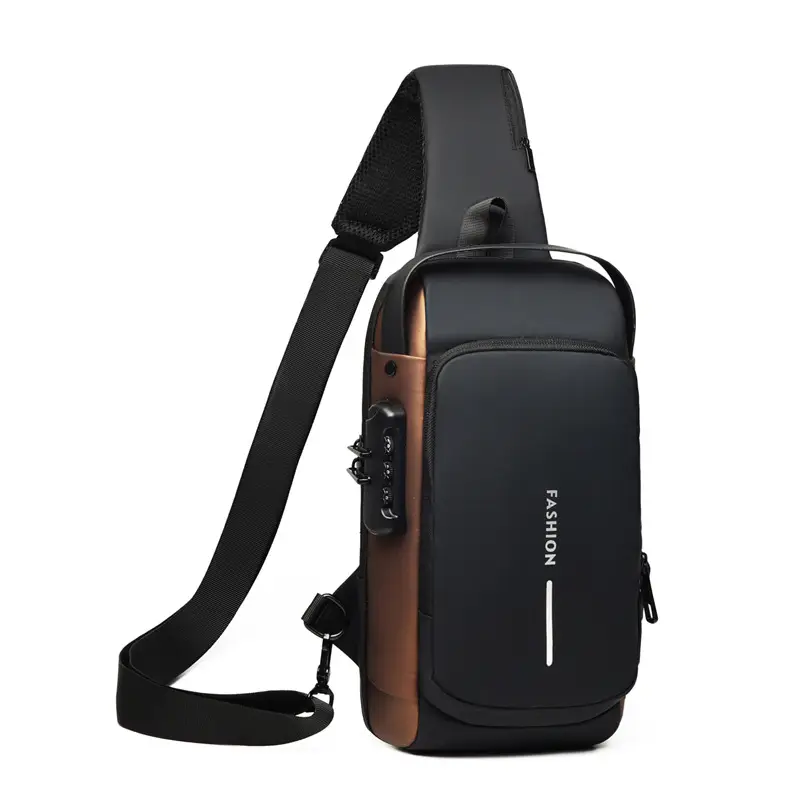 Men's Black Textured Crossbody Bag 2025 Winter — feature 10