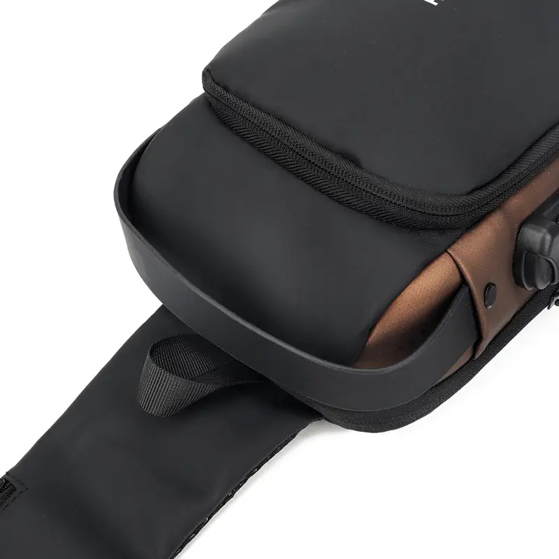 Men's Black Textured Crossbody Bag 2025 Winter — feature 19