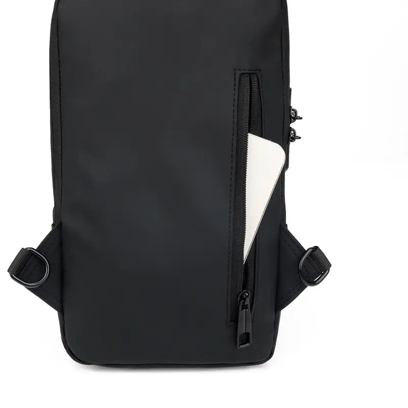 Men's Black Textured Crossbody Bag 2025 Winter — feature 28