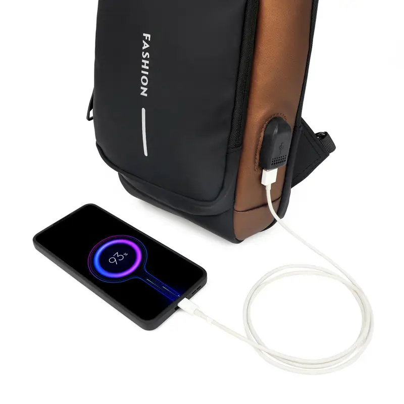Men's Black Textured Crossbody Bag 2025 Winter — feature 29