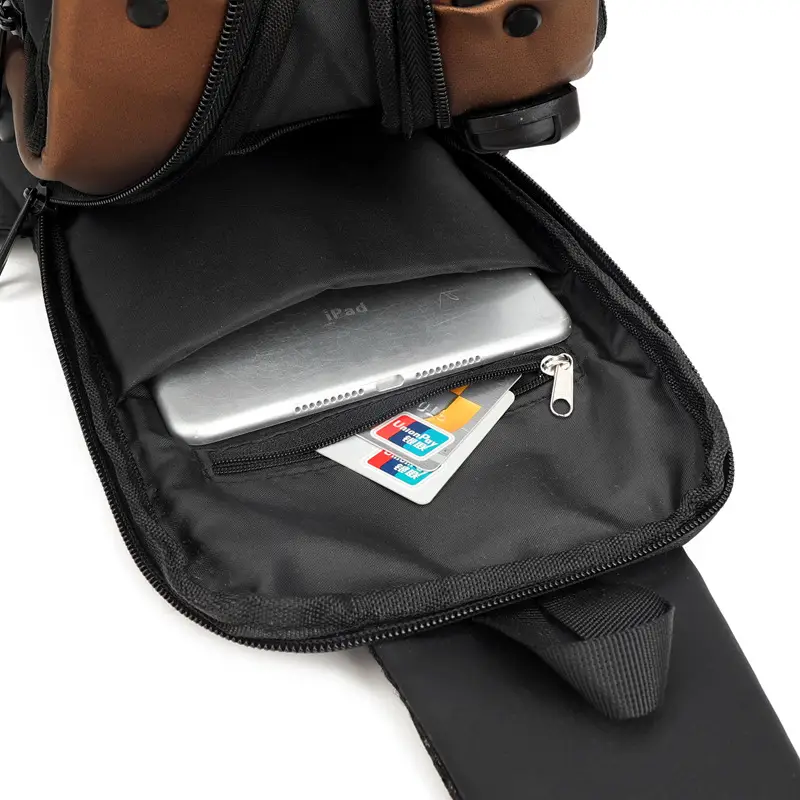 Men's Black Textured Crossbody Bag 2025 Winter — feature 33