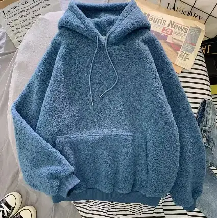 Black Fleece Hoodie Women's Plus Size Velvet Padded - Image 27