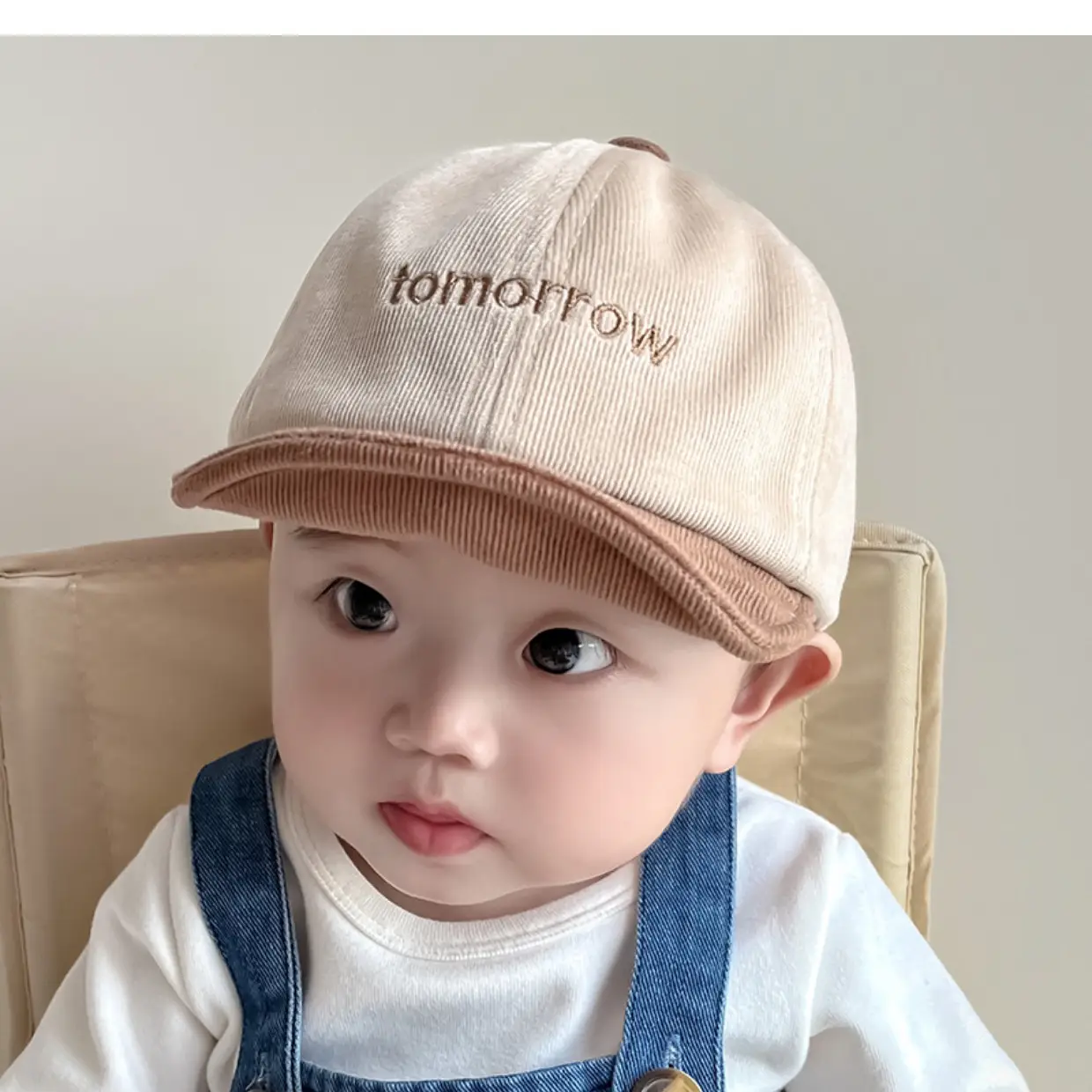 Black CA Embroidered Baby Cap for 1-2 Years — feature 10