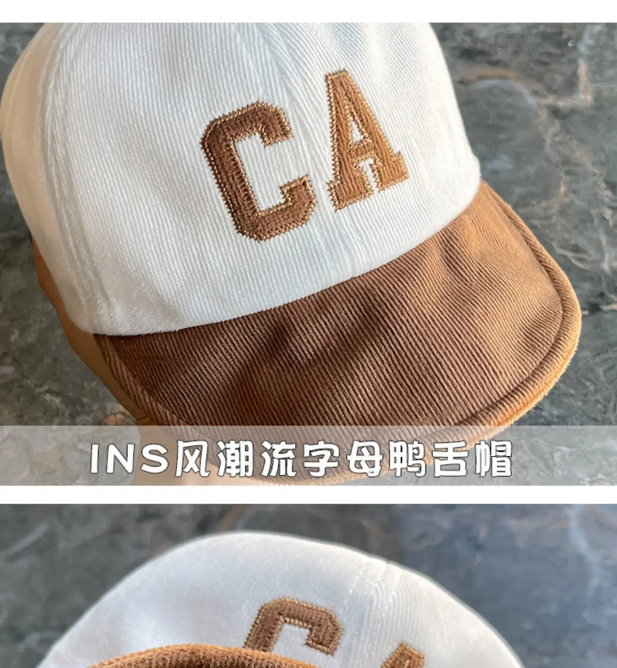 Black CA Embroidered Baby Cap for 1-2 Years — feature 11