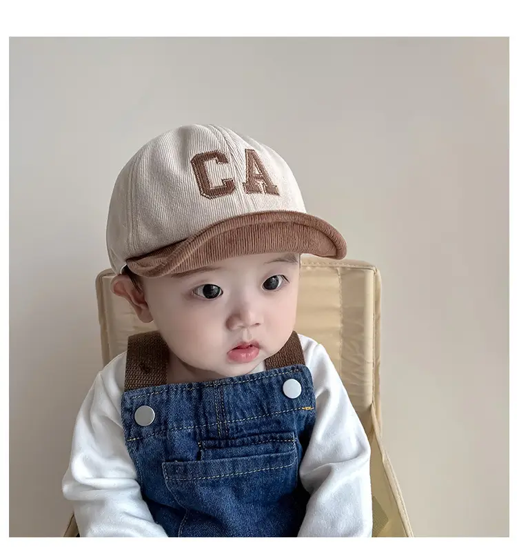 Black CA Embroidered Baby Cap for 1-2 Years — feature 5