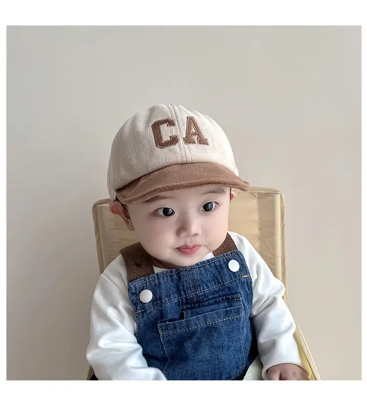 Black CA Embroidered Baby Cap for 1-2 Years — feature 7