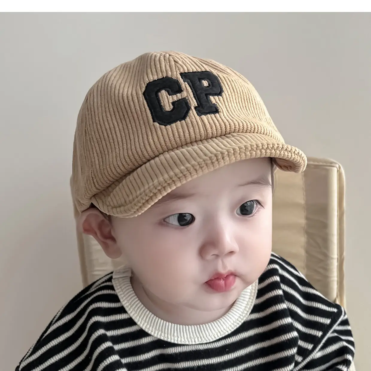 Black CA Embroidered Baby Cap for 1-2 Years — feature 9