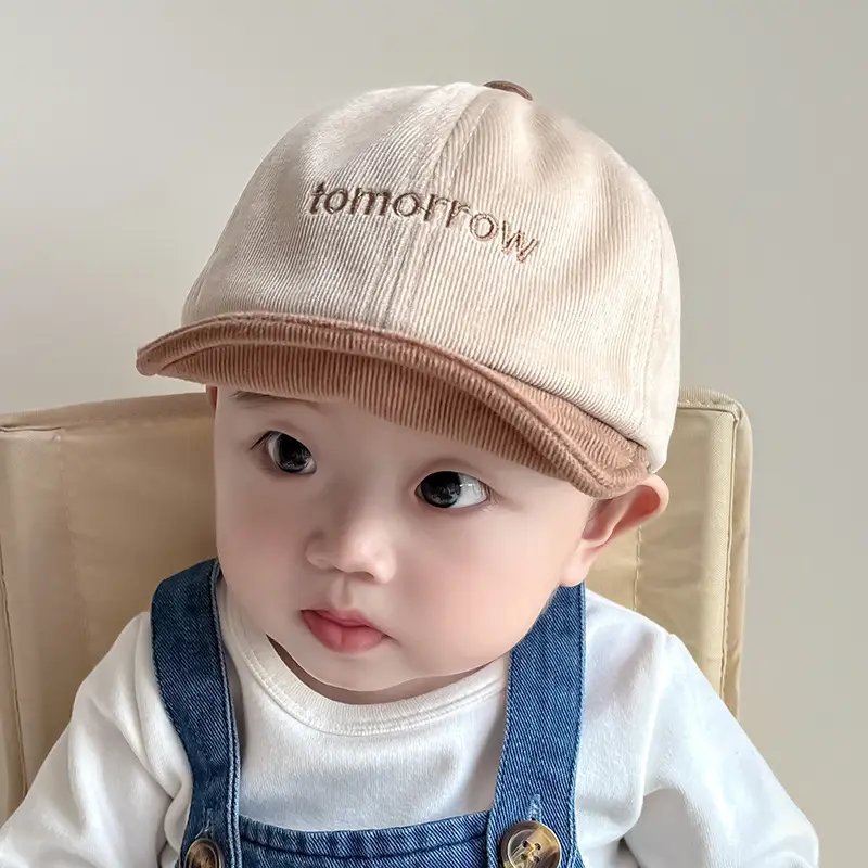 Black CA Embroidered Baby Cap for 1-2 Years - Image 2
