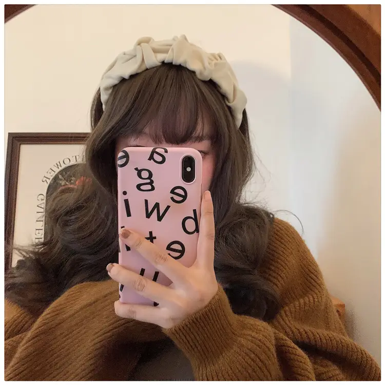 Milk Tea Pleated Wide Brim Headband 2022 Winter — feature 17