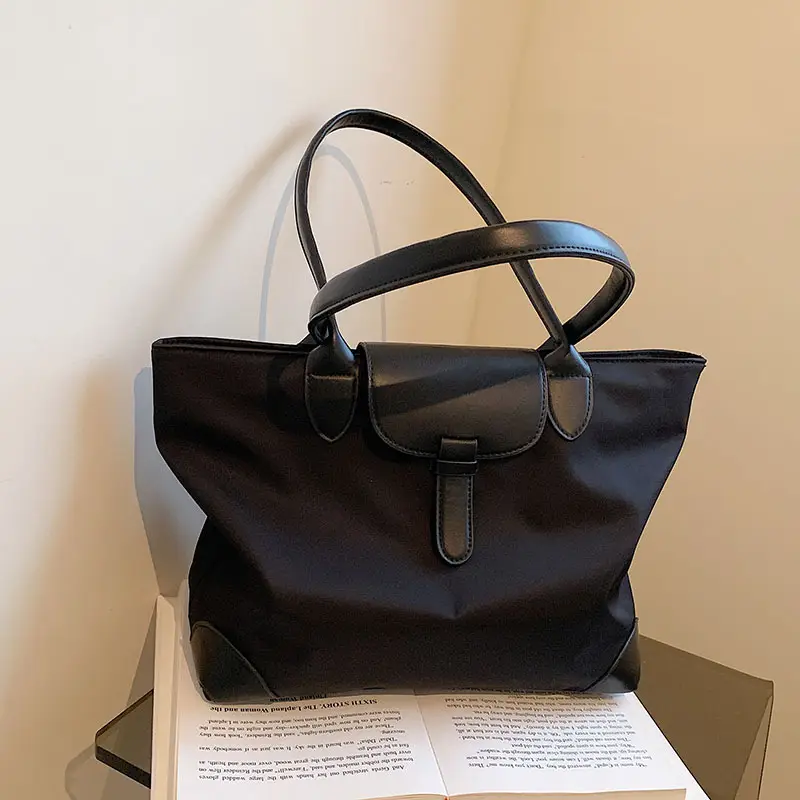 Large Capacity Brown Tote Bag for Women - Image 5